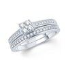 Thumbnail Image 1 of Previously Owned - 1/2 CT. T.W. Quad Diamond Bridal Set in 10K White Gold