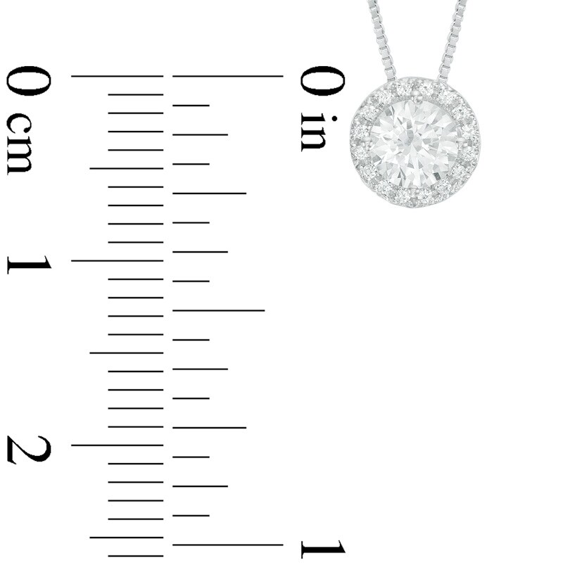 Main Image 2 of Previously Owned - 1/2 CT. T.W.  Diamond Frame Pendant in 14K White Gold (J/I1)