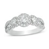 Thumbnail Image 1 of Previously Owned - Love's Destiny by Zales 1-1/5 CT. T.W. Diamond Frame Three Stone Engagement Ring in 14K White Gold