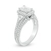 Thumbnail Image 2 of Previously Owned - Vera Wang Love Collection 2-1/4 CT. T.W. Emerald-Cut Diamond Frame Engagement Ring in 14K White Gold