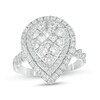 Thumbnail Image 1 of Previously Owned - 2 CT. T.W. Composite Diamond Pear-Shaped Frame Engagement Ring in 14K White Gold
