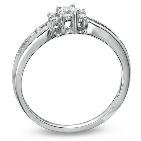 Previously Owned - 1/4 CT. T.w. Diamond Channel Engagement Ring in 10K White Gold