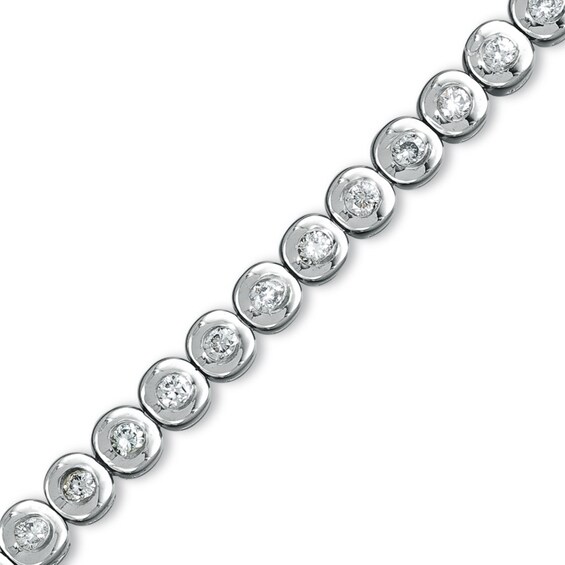 Previously Owned - 1 CT. T.w. Diamond Round Tennis Bracelet in 10K White Gold