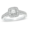 Thumbnail Image 1 of Previously Owned - 1/2 CT. T.W. Princess-Cut Diamond Frame Engagement Ring in 14K White Gold