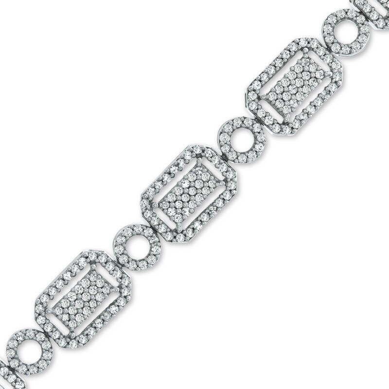 Main Image 1 of Previously Owned - 2 CT. T.W. Diamond Art Deco-Inspired Bracelet in 10K White Gold