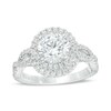 Thumbnail Image 1 of Previously Owned - Vera Wang Love Collection 2 CT. T.W. Diamond Frame Twist Engagement Ring in 14K White Gold