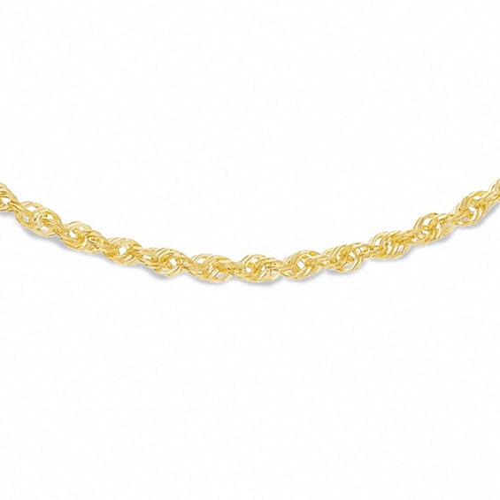 Previously Owned - 2.5mm Diamond-Cut Rope Chain Necklace in 14K Gold - 22"