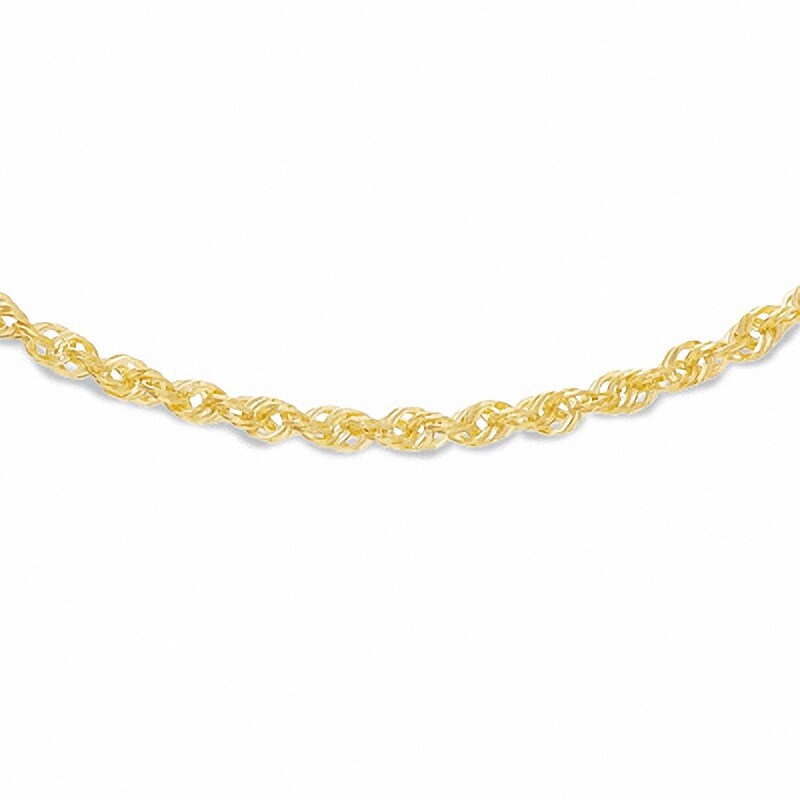Main Image 1 of Previously Owned - 2.5mm Diamond-Cut Rope Chain Necklace in 14K Gold - 22"