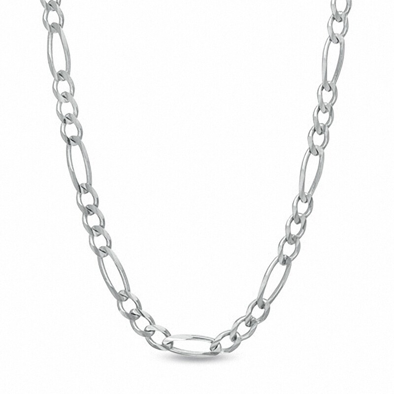 Main Image 1 of Previously Owned - Men's 7.0mm Figaro Chain Necklace in Sterling Silver - 22"