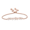 Thumbnail Image 1 of Previously Owned - 1/2 CT. T.W. Baguette and Round Diamond Scatter Bolo Bracelet in 10K Rose Gold - 9.5"