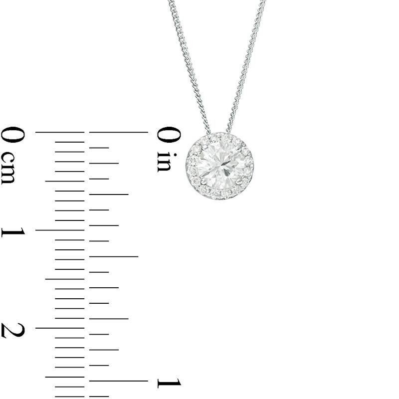 Main Image 3 of Previously Owned - 1/2 CT. T.W.  Diamond Frame Pendant in 14K White Gold (I/SI2)