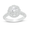Thumbnail Image 1 of Previously Owned - 1-1/2 CT. T.W. Diamond Scallop Frame Engagement Ring in 14K White Gold