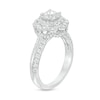 Thumbnail Image 3 of Previously Owned - 1-1/2 CT. T.W. Diamond Scallop Frame Engagement Ring in 14K White Gold