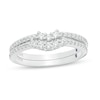Thumbnail Image 1 of Previously Owned - Vera Wang Love Collection 3/8 CT. T.W. Diamond Contour Two Piece Band Set in 14K White Gold
