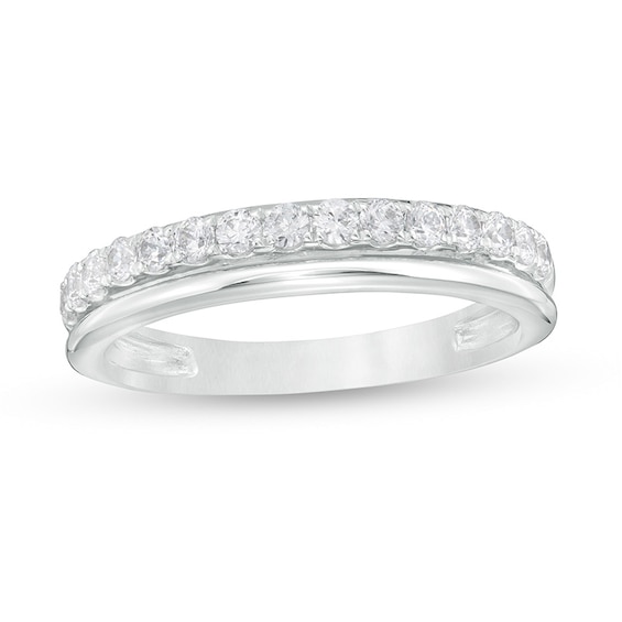 Previously Owned - 3/8 CT. T.w. Diamond Double-Row Band in 10K White Gold