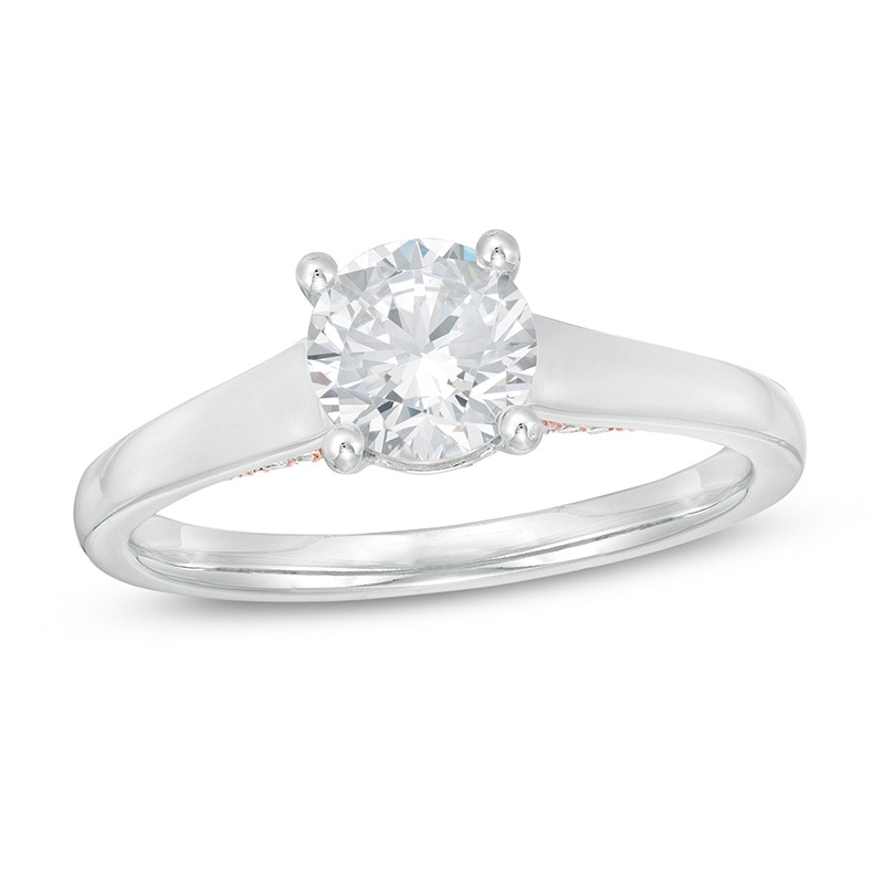 Main Image 1 of Previously Owned - Zales Private Collection 1 CTW. Colourless Diamond Engagement Ring in 14K White Gold