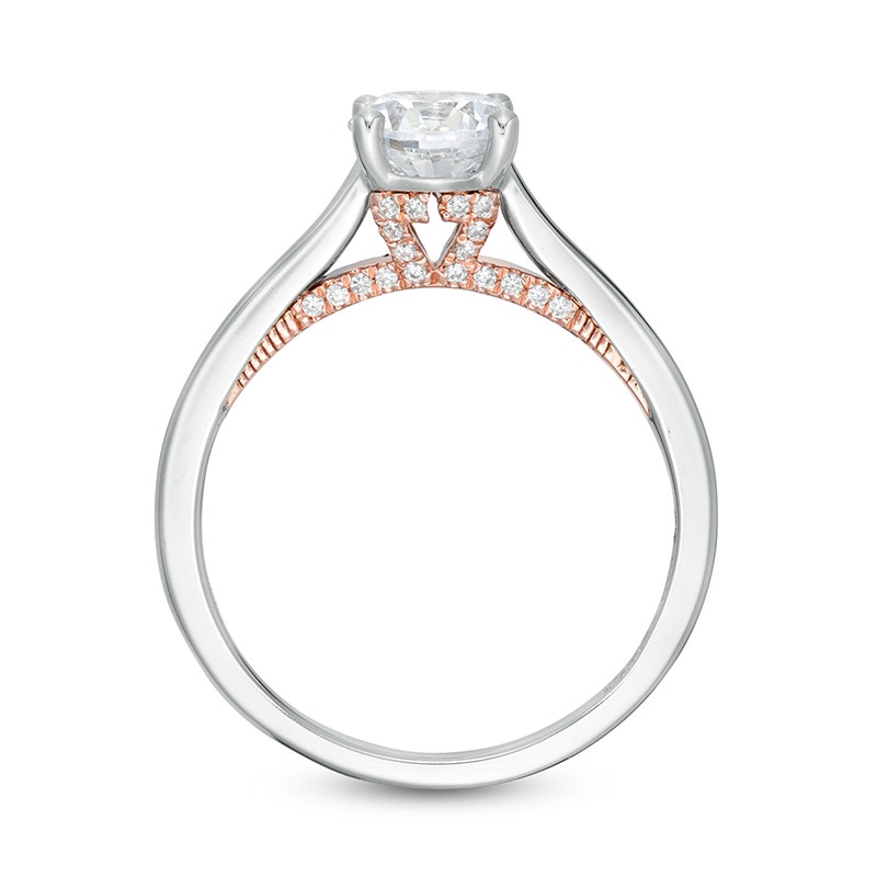 Main Image 3 of Previously Owned - Zales Private Collection 1 CTW. Colourless Diamond Engagement Ring in 14K White Gold