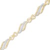 Thumbnail Image 1 of Previously Owned - 1/4 CT. T.W. Diamond Alternating Infinity Bracelet in 10K Gold – 7.5"