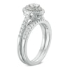 Thumbnail Image 2 of Previously Owned - 3/4 CT. T.W. Diamond Double Oval Frame Bridal Set in 14K White Gold