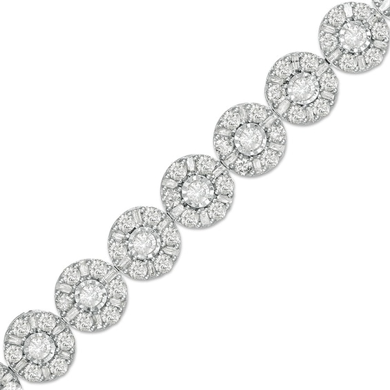 Previously Owned - 7 CT. T.w. Diamond Tennis Bracelet in 10K White Gold - 7.5"