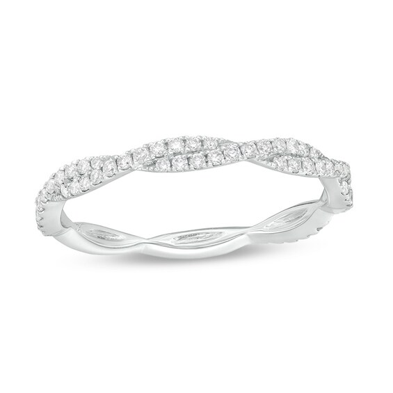 Previously Owned - 1/3 CT. T.w. Diamond Twist Band in 10K White Gold