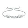 Thumbnail Image 1 of Previously Owned - 1 CT. T.W. Composite Diamond Seven Stone Bolo Bracelet in 10K White Gold - 9.0"