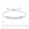 Thumbnail Image 1 of Previously Owned - 1 CT. T.W. Composite Diamond Seven Stone Bolo Bracelet in 10K White Gold - 9.0"