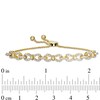 Thumbnail Image 2 of Previously Owned - 1/2 CT. T.W. Diamond Bow Link Bolo Bracelet in 10K Gold - 9.5"