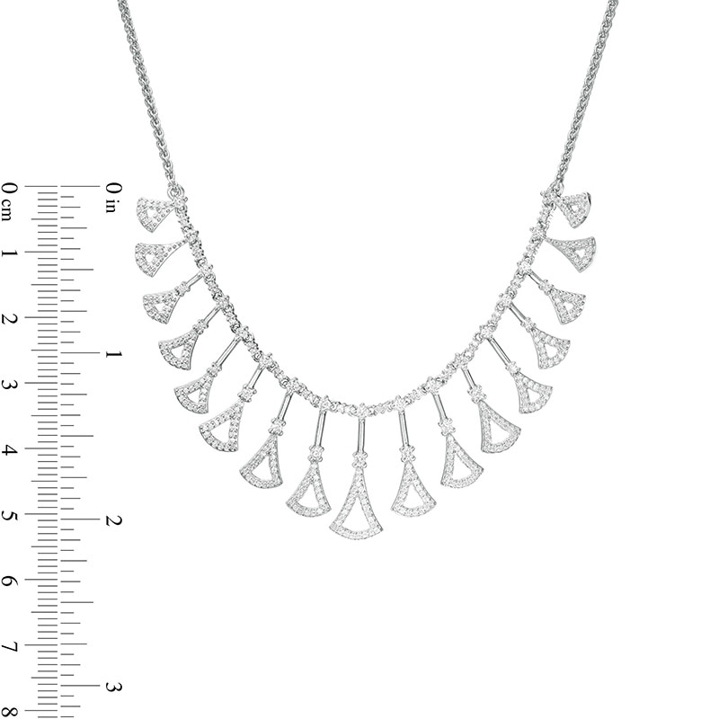 Main Image 2 of Previously Owned - Marilyn Monroe™ Collection 1-1/2 CT. T.W. Diamond Dangle Necklace in 10K White Gold