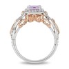 Thumbnail Image 3 of Previously Owned - Enchanted Disney Rapunzel Amethyst and 1/3 CT. T.W. Diamond Frame Ring in 14K Two-Tone Gold