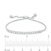 Thumbnail Image 3 of Previously Owned - 1/2 CT. T.W. Baguette and Round Diamond Bolo Bracelet in Sterling Silver - 9.0"