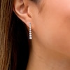 Thumbnail Image 3 of Previously Owned - Marilyn Monroe™ Collection 3/4 CT. T.W. Journey Diamond Drop Earrings in 10K White Gold