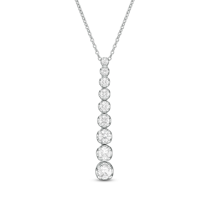Main Image 1 of Previously Owned - Marilyn Monroe™ Collection 1 CT. T.W. Journey Diamond Pendant in 10K White Gold
