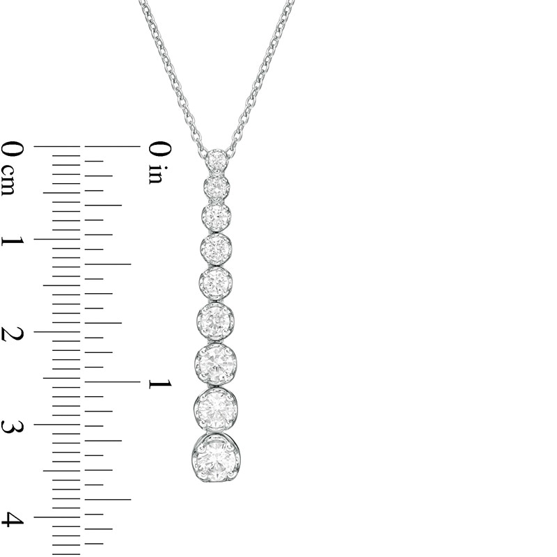 Main Image 2 of Previously Owned - Marilyn Monroe™ Collection 1 CT. T.W. Journey Diamond Pendant in 10K White Gold