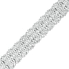 Thumbnail Image 1 of Previously Owned - 1 CT. T.W. Diamond Triple Row Twist Bracelet in Sterling Silver - 7.5"