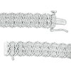 Thumbnail Image 3 of Previously Owned - 1 CT. T.W. Diamond Triple Row Twist Bracelet in Sterling Silver - 7.5"