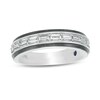 Thumbnail Image 1 of Previously Owned - Vera Wang Men's 1/2 CT. T.W. Baguette Diamond Band in 14K Two-Tone Gold