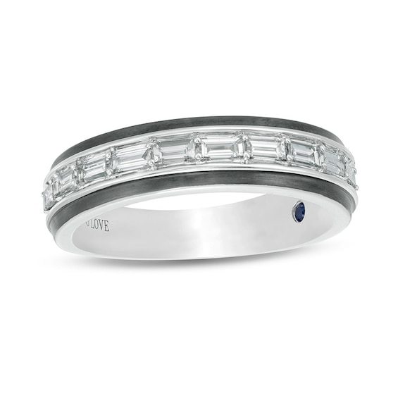 Previously Owned - Vera Wang Men's 1/2 CT. T.w. Baguette Diamond Band in 14K Two-Tone Gold