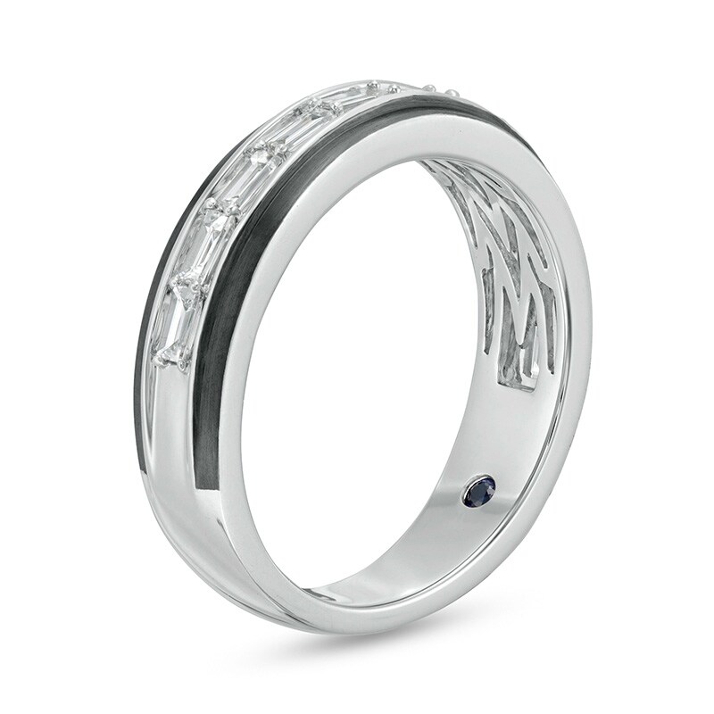 Main Image 3 of Previously Owned - Vera Wang Men's 1/2 CT. T.W. Baguette Diamond Band in 14K Two-Tone Gold