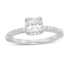Thumbnail Image 1 of Previously Owned - 1 CT. T.W. Princess-Cut Diamond Cushion Frame Engagement Ring in 14K White Gold (I/I2)