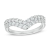 Thumbnail Image 1 of Previously Owned - 1 CT. T.W. Diamond Double Chevron Anniversary Band in 14K White Gold