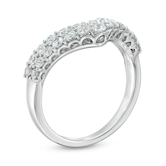 Previously Owned - 1 CT. T.w. Diamond Double Chevron Anniversary Band in 14K White Gold