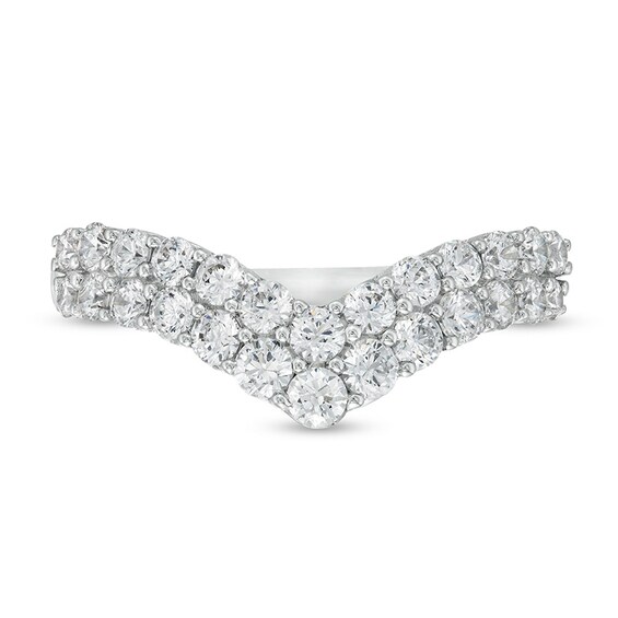 Previously Owned - 1 CT. T.w. Diamond Double Chevron Anniversary Band in 14K White Gold