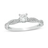 Thumbnail Image 1 of Previously Owned - 1/2 CT. T.W. Princess-Cut Diamond Twist Shank Engagement Ring in 14K White Gold (I/I2)