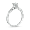 Thumbnail Image 3 of Previously Owned - 1/2 CT. T.W. Princess-Cut Diamond Twist Shank Engagement Ring in 14K White Gold (I/I2)