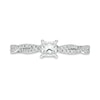Thumbnail Image 4 of Previously Owned - 1/2 CT. T.W. Princess-Cut Diamond Twist Shank Engagement Ring in 14K White Gold (I/I2)
