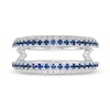 Thumbnail Image 1 of Previously Owned - Vera Wang Love Collection 1/3 CT. T.W. Diamond and Sapphire Solitaire Enhancer in 14K White Gold