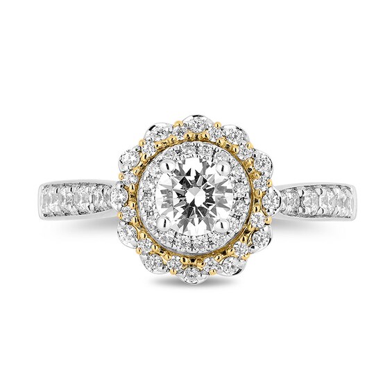 Previously Owned - Collector's Edition Enchanted Disney Beauty and the Beast 1 CT. T.w. Diamond Ring in 14K Gold