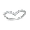 Thumbnail Image 1 of Previously Owned - 1/6 CT. T.W. Baguette and Round Diamond Chevron Anniversary Band in 14K White Gold