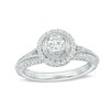 Thumbnail Image 1 of Previously Owned - Vera Wang Love Collection 1 CT. T.W. Diamond Frame Vintage-Style Engagement Ring in 14K White Gold